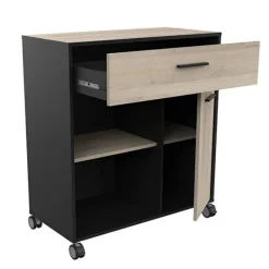 DEMEYERE Skåp>Köksdesserter med 1 låda 1 dörr Mint svart och trä