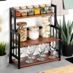 VTE Hyllor>Kökshylla i trä, 3-plan, 41,5x18,5x50 cm