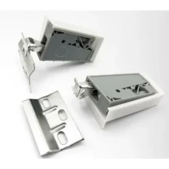 Skåp>Köksskena stöd skåphängare 2 st - Galvaniserat stål köksskåpshängare - Vit skruv-i skåp konsol