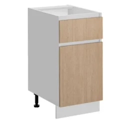 Skåp>Köksunderskåp - Deconation - Köksunderskåp med låda "Roma" - Vit/Beige - L 40 x H 81 x P 45 cm