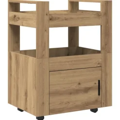 vidaXL Köksö>Köksvagn artisan ek 60 x 45 x 80 cm Konstruerat trä