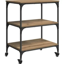 vidaXL Köksö>Köksvagn Artisan Ek 60 x 41 x 76 cm Konstruerat trä