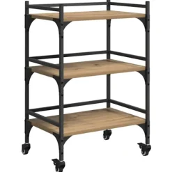 vidaXL Köksö>Köksvagn Artisan Ek 50 x 35 x 75.5 cm Konstruerat trä