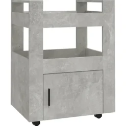 vidaXL Köksö>Köksvagn betonggrå 60x45x80 cm konstruerat trä