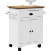 vidaXL Köksö>Köksvagn BODO vit och brun 72x45x80 cm
