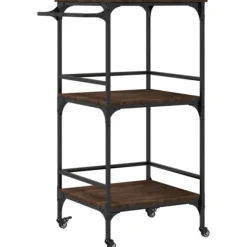 vidaXL Köksö>Köksvagn brun ek 60,5x50x105 cm konstruerat trä