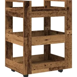 vidaXL Köksö>Köksvagn Ekträ 60 x 45 x 80 cm Konstruerat trä