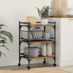 vidaXL Köksö>Köksvagn Gammalt trä 50 x 35 x 75.5 cm Konstruerat trä