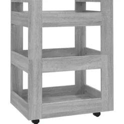 vidaXL Köksö>Köksvagn grå sonoma 60x45x80 cm konstruerat trä