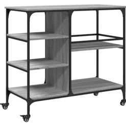 vidaXL Köksö>Köksvagn grå sonoma 100x45x89,5 cm konstruerat trä