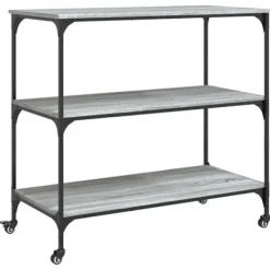 vidaXL Köksö>Köksvagn grå sonoma 102x50x95 cm konstruerat trä