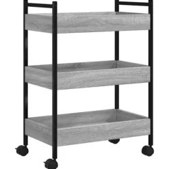 vidaXL Köksö>Köksvagn grå sonoma 50x30x70 cm konstruerat trä