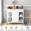 Northix Köksö>Köksvagn med hjul Köksö med bänkskiva Serveringsvagn med 2 lådor 99 x 46 x 90 cm Vit
