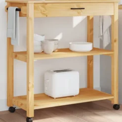 vidaXL Köksö>Köksvagn MONZA 84x40x88,5 cm massivt furu