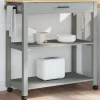 vidaXL Köksö>Köksvagn MONZA 84x40x88,5 cm massivt furu