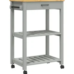 vidaXL Köksö>Köksvagn MONZA 60x40x88,5 cm massivt furu