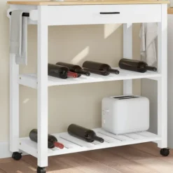 vidaXL Köksö>Köksvagn MONZA 84x40x88,5 cm massivt furu