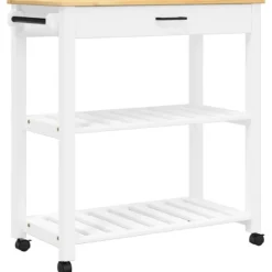 vidaXL Köksö>Köksvagn MONZA 84x40x88,5 cm massivt furu