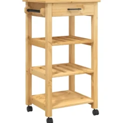 vidaXL Köksö>Köksvagn MONZA 48x40x88,5 cm massivt furu
