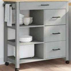 vidaXL Köksö>Köksvagn MONZA 84x40x88,5 cm massivt furu