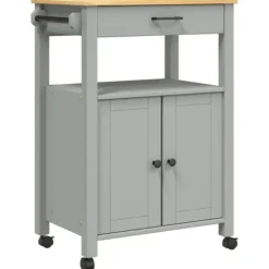 vidaXL Köksö>Köksvagn MONZA 60x40x88,5 cm massivt furu