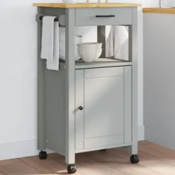 vidaXL Köksö>Köksvagn MONZA 48x40x88,5 cm massivt furu