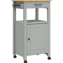 vidaXL Köksö>Köksvagn MONZA 48x40x88,5 cm massivt furu