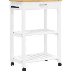 vidaXL Köksö>Köksvagn MONZA 60x40x88,5 cm massivt furu