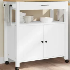 vidaXL Köksö>Köksvagn MONZA 84x40x88,5 cm massivt furu