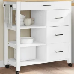 vidaXL Köksö>Köksvagn MONZA 84x40x88,5 cm massivt furu