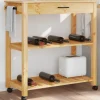 vidaXL Köksö>Köksvagn MONZA 84x40x88,5 cm massivt furu