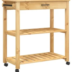 vidaXL Köksö>Köksvagn MONZA 84x40x88,5 cm massivt furu