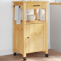 vidaXL Köksö>Köksvagn MONZA 48x40x88,5 cm massivt furu