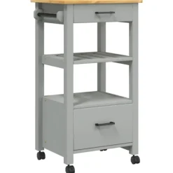 vidaXL Köksö>Köksvagn MONZA 48x40x88,5 cm massivt furu