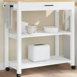 vidaXL Köksö>Köksvagn MONZA 84x40x88,5 cm massivt furu