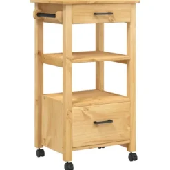 vidaXL Köksö>Köksvagn MONZA 48x40x88,5 cm massivt furu