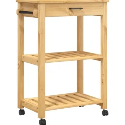vidaXL Köksö>Köksvagn MONZA 60x40x88,5 cm massivt furu