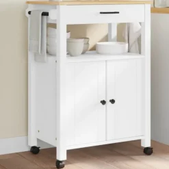 vidaXL Köksö>Köksvagn MONZA 60x40x88,5 cm massivt furu