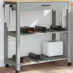 vidaXL Köksö>Köksvagn MONZA 84x40x88,5 cm massivt furu