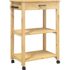 vidaXL Köksö>Köksvagn MONZA 60x40x88,5 cm massivt furu