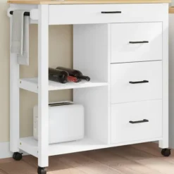 vidaXL Köksö>Köksvagn MONZA 84x40x88,5 cm massivt furu