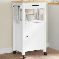 vidaXL Köksö>Köksvagn MONZA 48x40x88,5 cm massivt furu