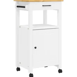 vidaXL Köksö>Köksvagn MONZA 48x40x88,5 cm massivt furu