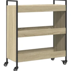 vidaXL Köksö>Köksvagn sonoma-ek 70x30x82 cm konstruerat trä