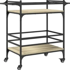 vidaXL Köksö>Köksvagn sonoma-ek 82x40x78,5 cm konstruerat trä