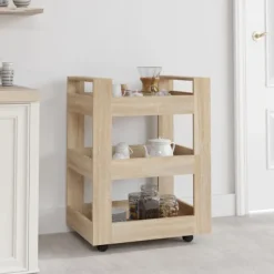 vidaXL Köksö>Köksvagn sonoma-ek 60x45x80 cm konstruerat trä