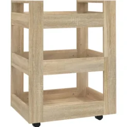 vidaXL Köksö>Köksvagn sonoma-ek 60x45x80 cm konstruerat trä