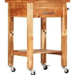 vidaXL Köksö>Köksvagn 55x55x89 cm massivt akaciaträ