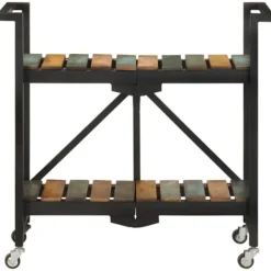 vidaXL Köksö>Köksvagn 87x36x81 cm massivt återvunnet trä