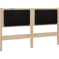 vidaXL Sängar>Klädd sänggavel med huvudgavel Brun 135 cm Massiv furu